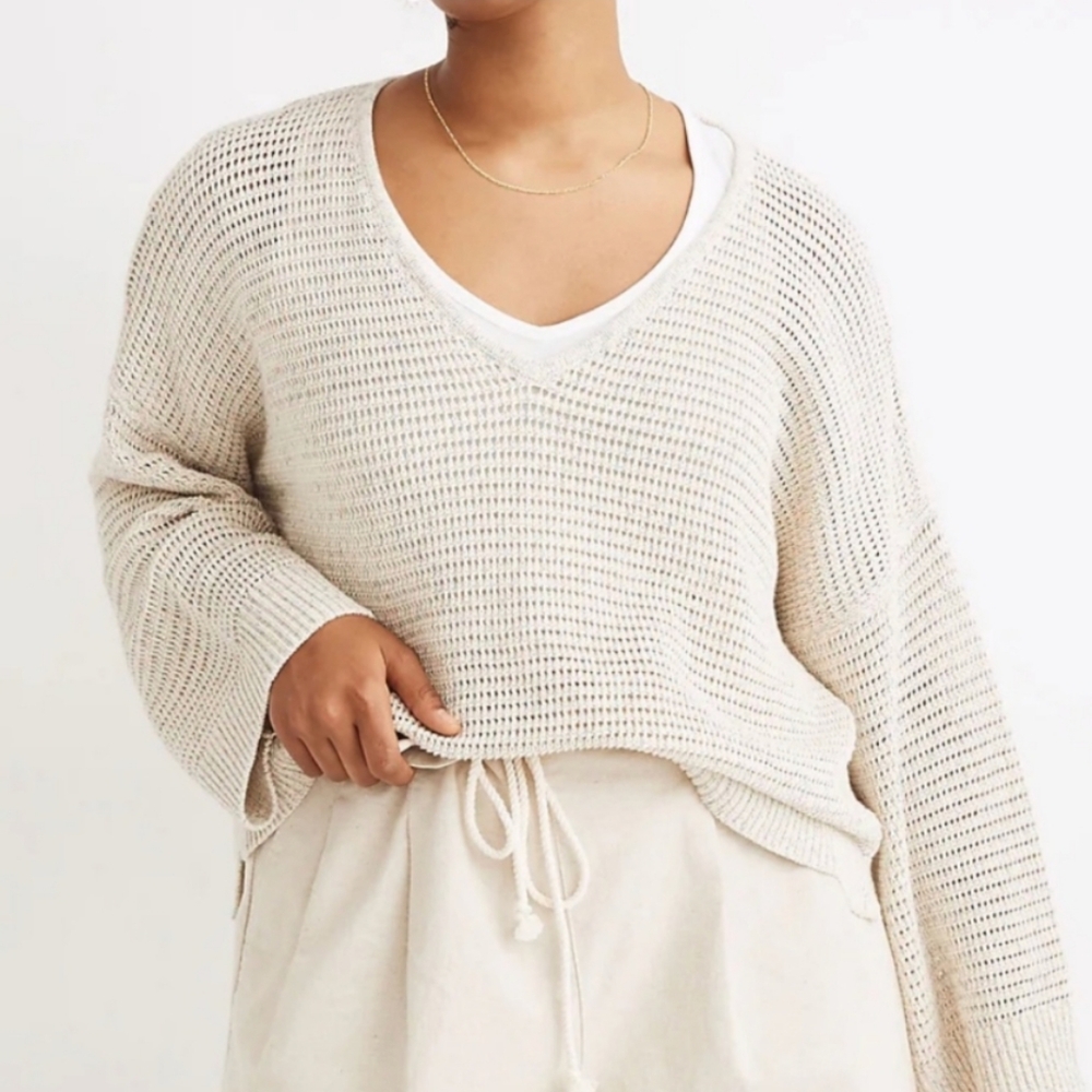 Madewell Rainbow Marled Seville Pullover Sweater